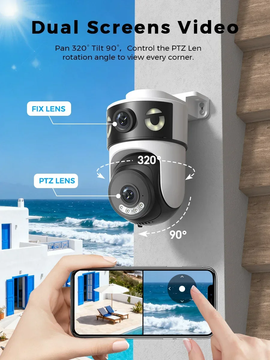 Home Cinema Screen - 10MP 5K Dual Lens Dual Screens