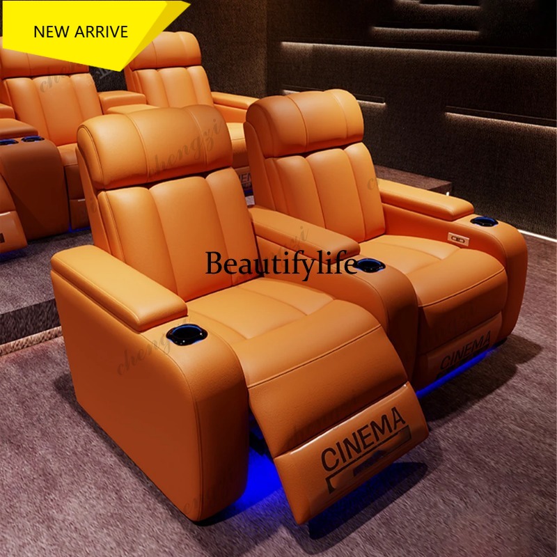 Home Cinema Usa - G153 Luxury Genuine Leather Electric Recliners