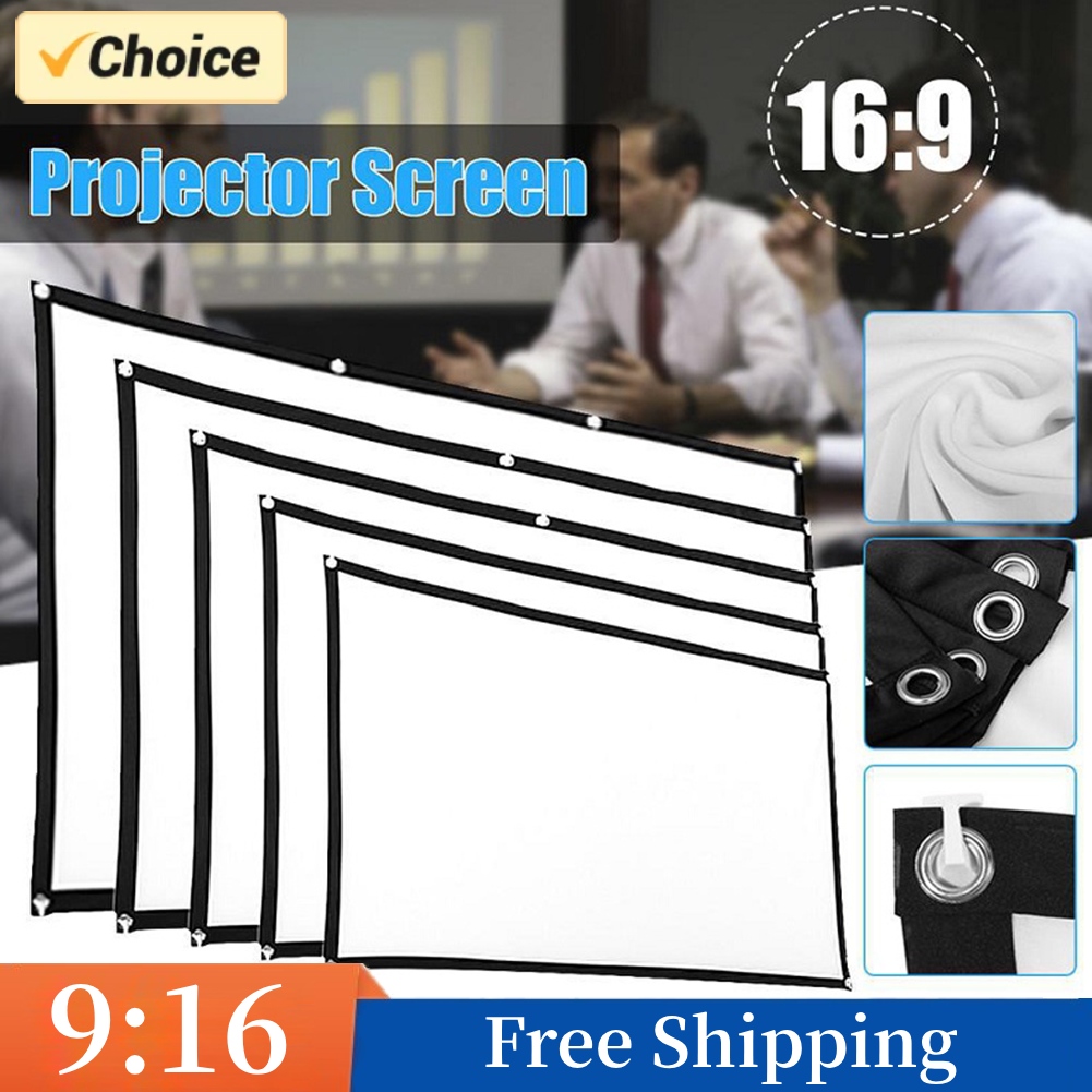 Home Cinema Screen - Portable Projector Screen Simple Curtain 60
