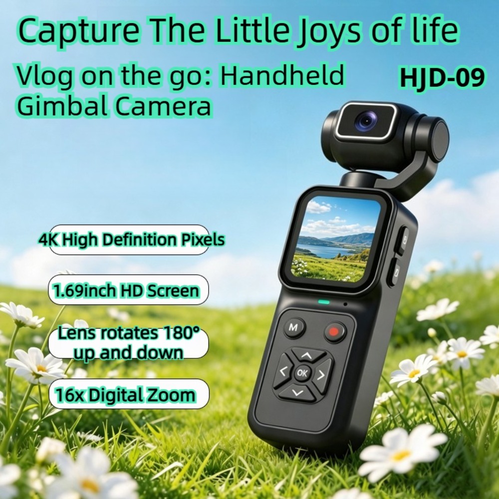 Home Cinema Youtube - HJD-09 4K Vlogging Camera 180° Flip