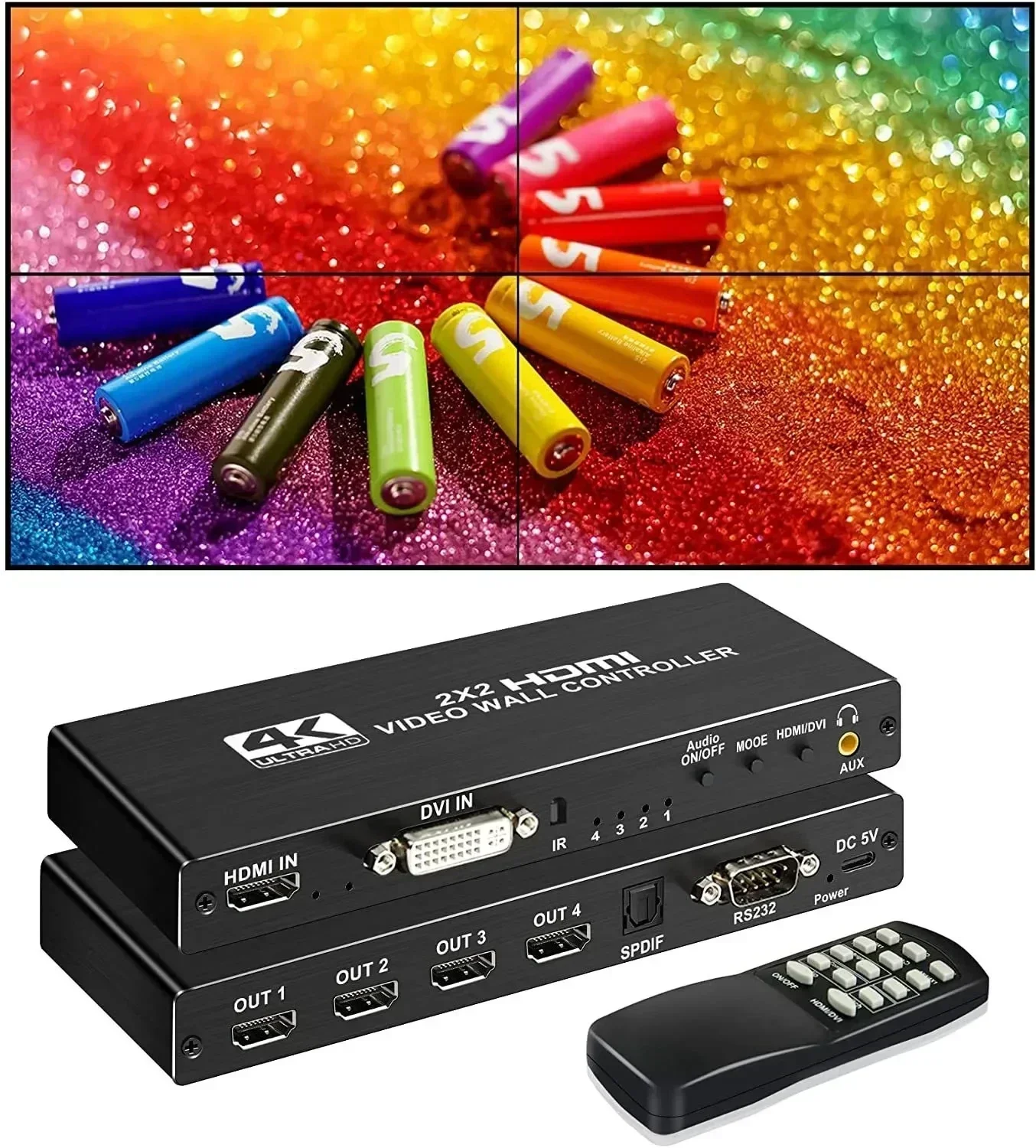 4K 3x3 Video Wall Controller 1 - Home Cinema Screen recension och pris
