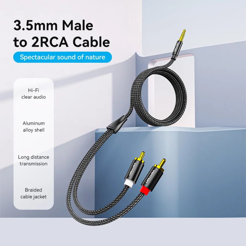 Vention RCA Cable 3.5mm to 2RC - Home Cinema Player recension och pris