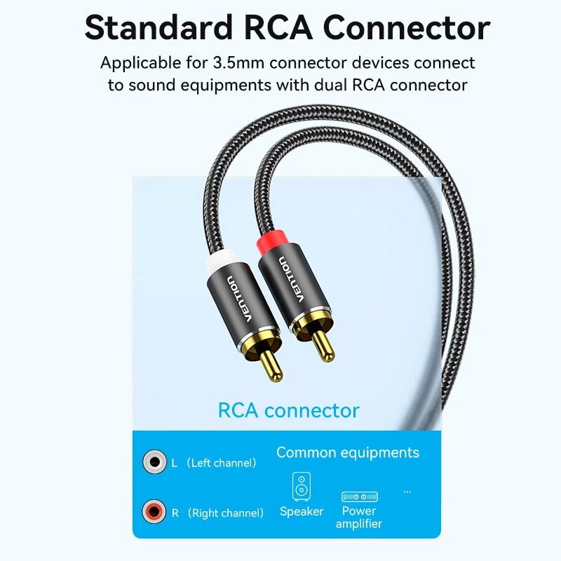 Vention RCA Cable 3.5mm to 2RC - Home Cinema Player recension och pris