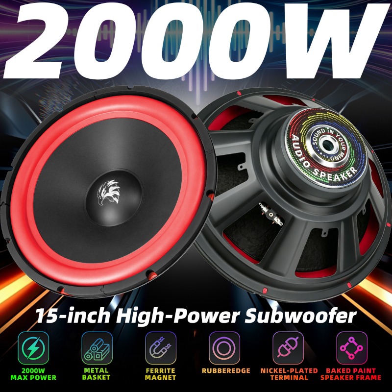1pcs 15 Inch Car Subwoofer 200 - Home Cinema Player recension och pris