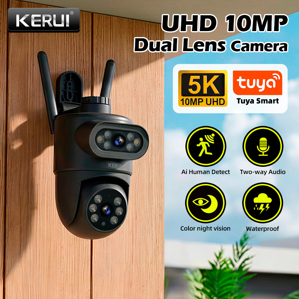 KERUI 5K 10MP HD Wifi PTZ  IP  - Home Cinema Screen recension och pris