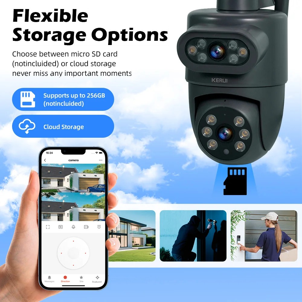 KERUI 5K 10MP HD Wifi PTZ  IP  - Home Cinema Screen recension och pris