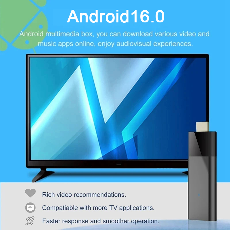 4K Android 16 TV Stick Smart T - Home Cinema Youtube recension och pris