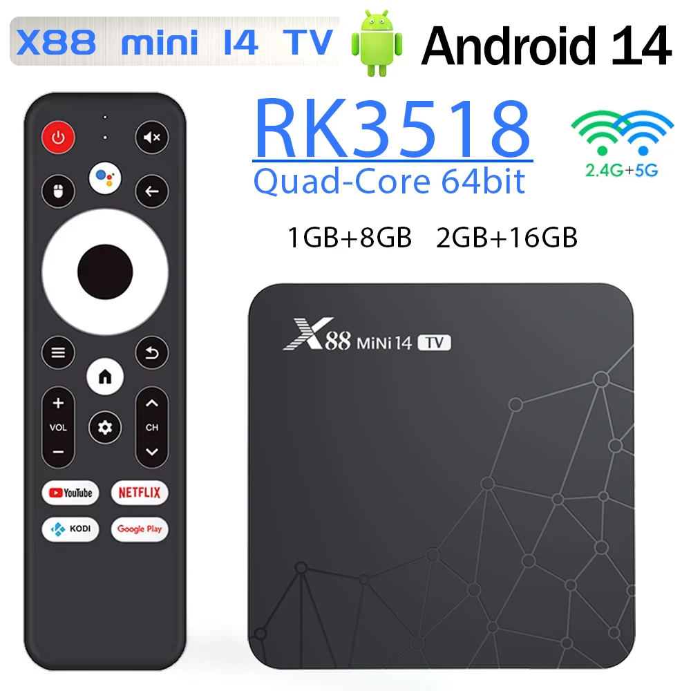 Android14 X88 MINI 14 TV Box B - Netflix Home Cinema recension och pris