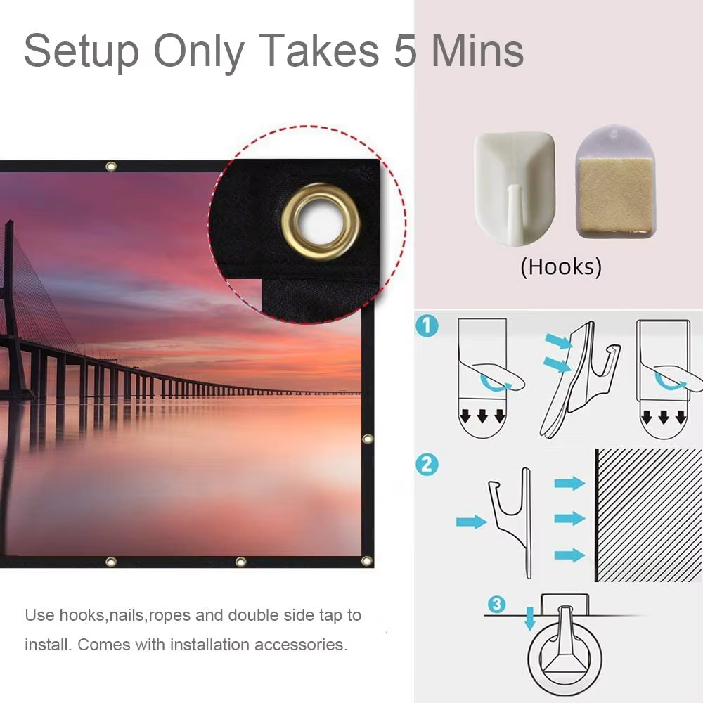 LEJIADA 4K Soft Screen Dual Si - Home Cinema Screen recension och pris