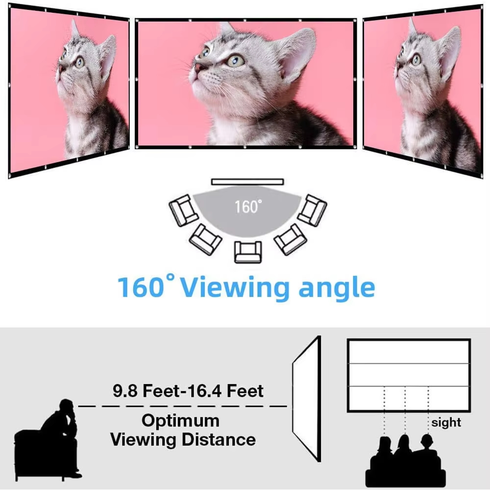 LEJIADA 4K Soft Screen Dual Si - Home Cinema Screen recension och pris