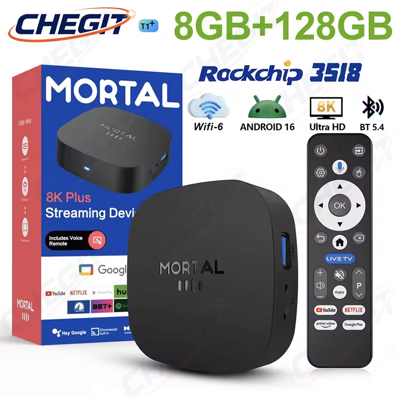 2026 New T1+ 8K HD TV Box Andr - Home Cinema Player recension och pris