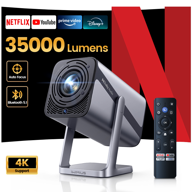 WIMIUS Projector 4K Netflix Li - Netflix Home Cinema recension och pris