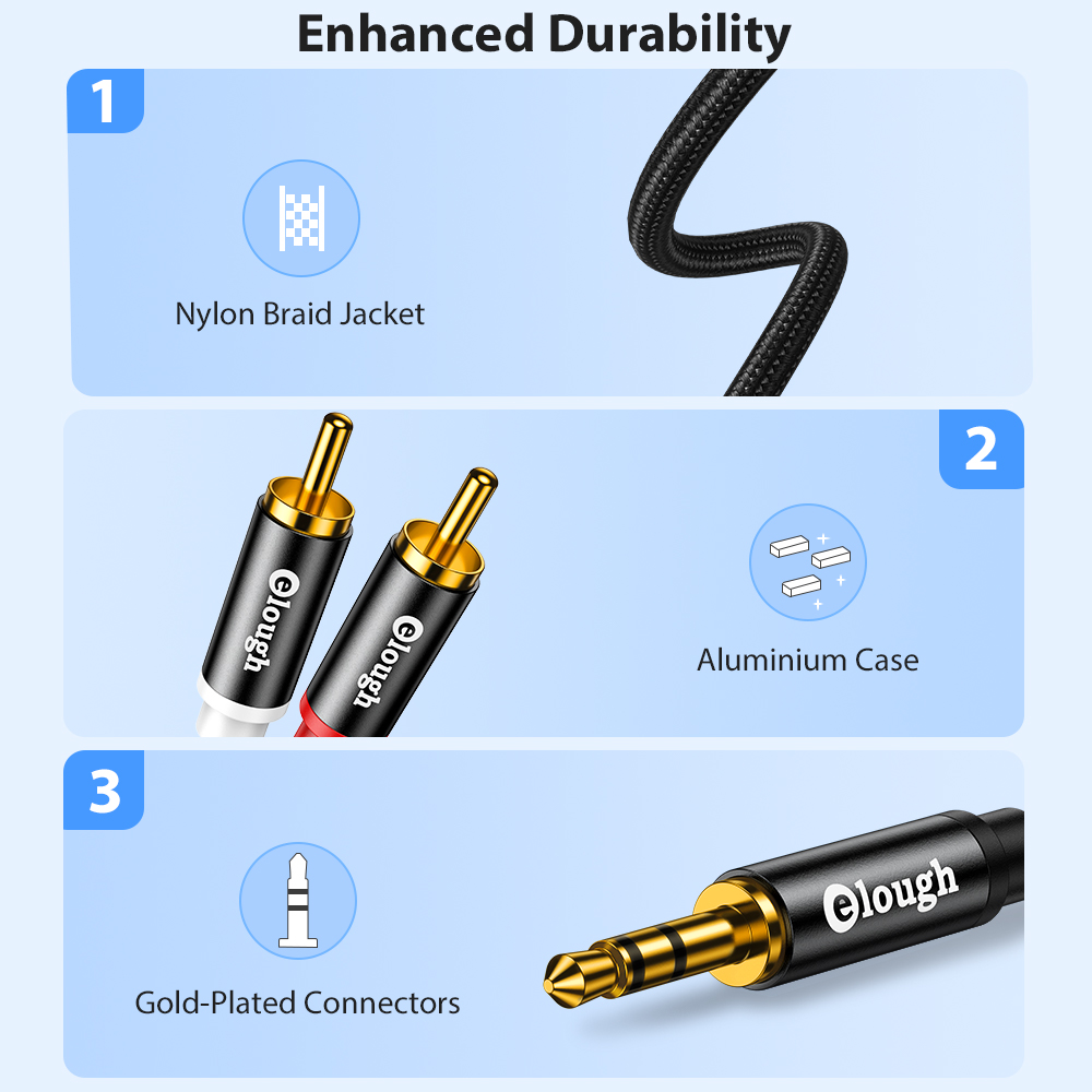 Elough RCA Cable AUX RCA Speak - Home Cinema Idea recension och pris