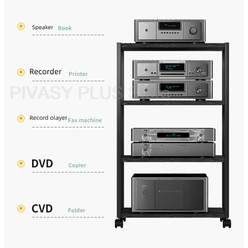 2-5 Tier Speaker Stand 360°Whe - Home Cinema Room Accessories recension och pris
