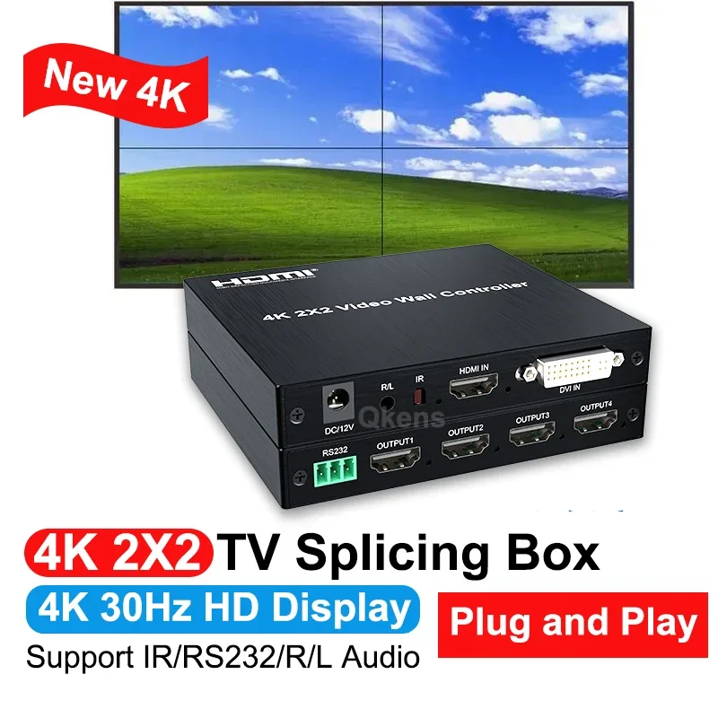 4K 2x2 HDMI TV Wall Controller - Home Cinema Screen recension och pris