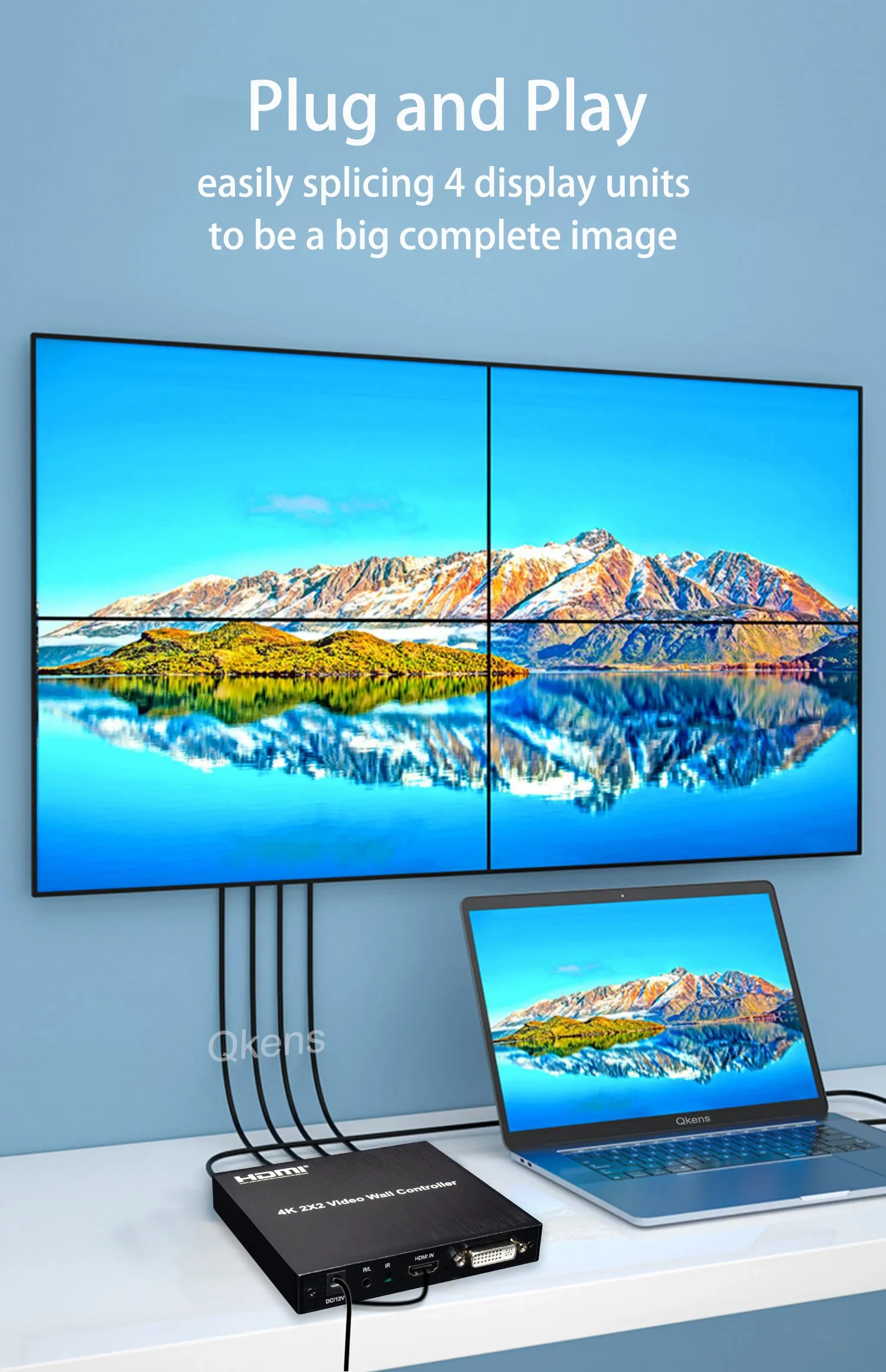 4K 2x2 HDMI TV Wall Controller - Home Cinema Screen recension och pris