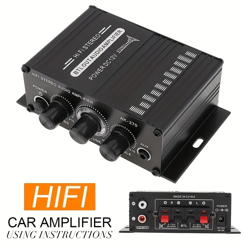AK-270 400W Mini Power Amplifi - Home Cinema Idea recension och pris